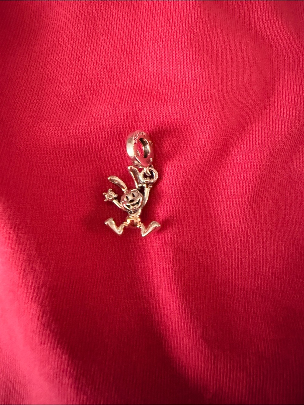 Silver Oswald the Rabbit Charm from Pandora Disney 100 collection.